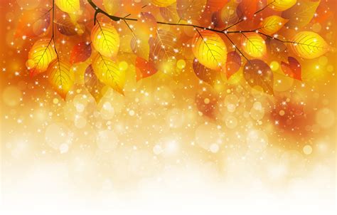 Wallpaper Autumn Leaves Bubbles Sprig Glitter Images For Desktop