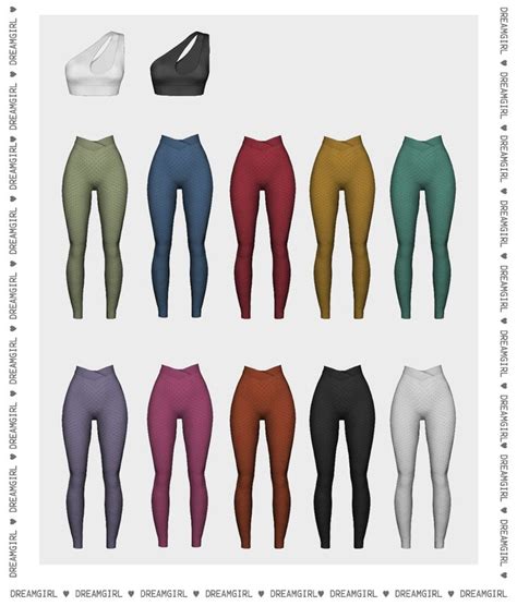 One Shoulder Top・snatched Leggings Dreamgirl Sims 4 Sims Sims 4