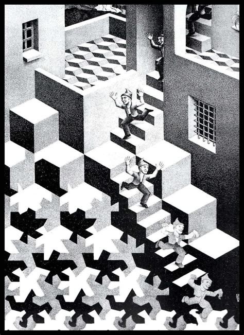 MC Escher Print Escher Art Cycle Circa 1938 Vintage Print Book