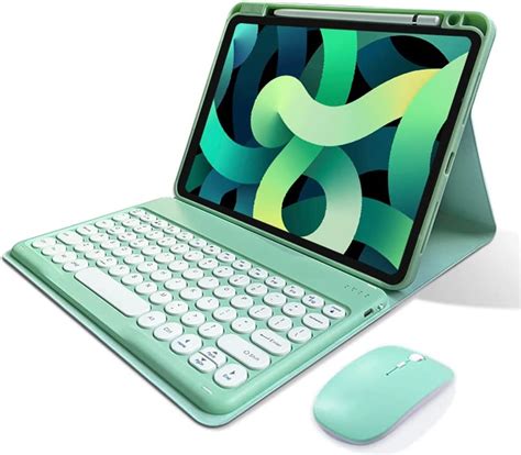 Ipad 10th Generation 2022 Keyboard Case With Mouse Cute Round Keys