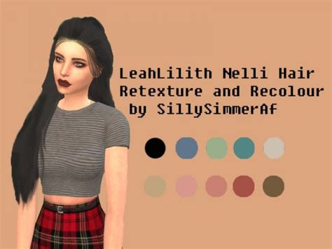 Sims 4 Hairs ~ The Sims Resource Leahlilith S Nelli Hair Retextured
