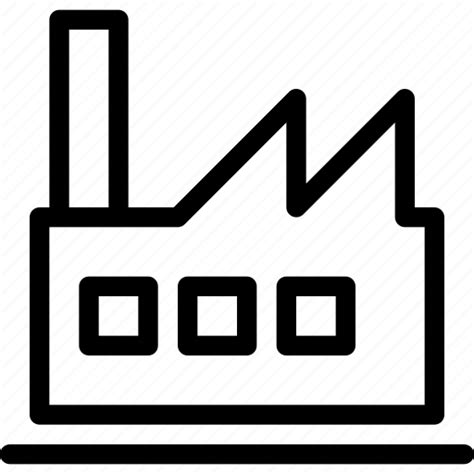 Building Factory Industrial Industry Manufacture Manufacturing Icon