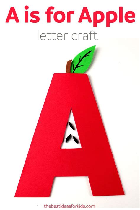 Letter A Craft A Is For Apple Alphabet Letter Crafts Abc Crafts