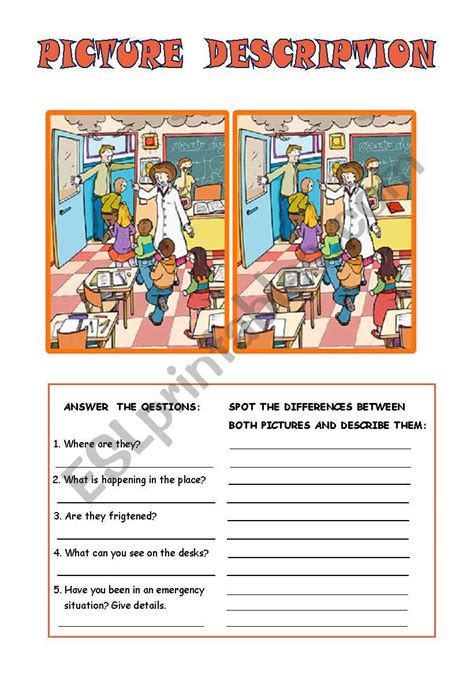 Spot The Difference Esl Worksheet By Sarahkay