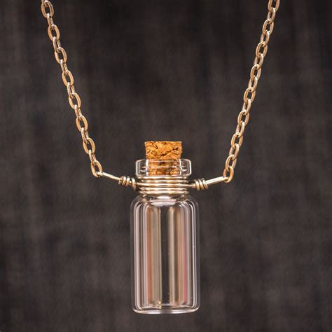 Free Shipping Empty Glass Vial Necklace Diy Jewelry Fill