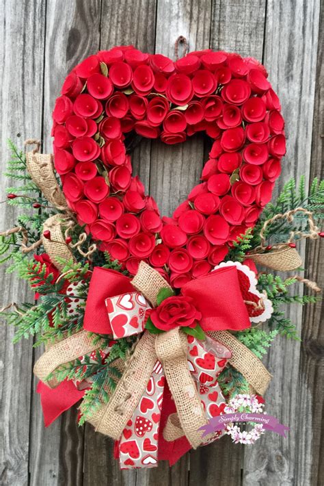 Burlap Valentine Wreath Heart Wreath Red Wreath Burlap Wreath