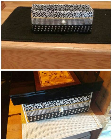 Diy Jewelry Box Made From Cardboard Trims And Wrapping Paper Great