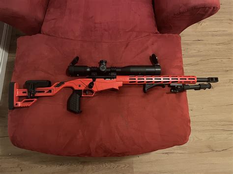 Finished 1 Build Ruger Precision Rimfire 22 Mag Cerakoted Usmc Red