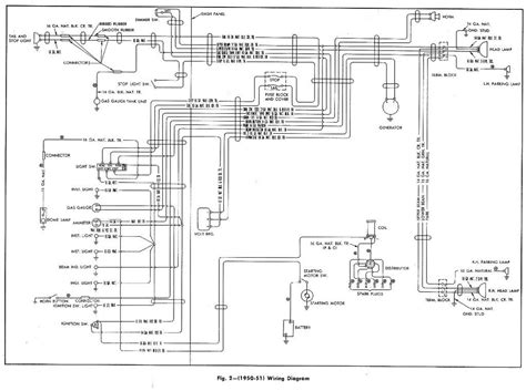 Complete Wiring Diagram Of 1950 1951 Chevrolet Pickup Trucks All