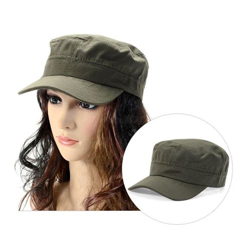 Adjustable Army Military Cadet Style Hat Cotton Cap Men