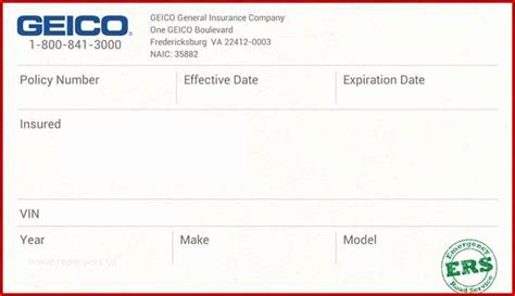 Discover the benefits of registering for geico's online service center to manage your cycle policy. Insurance Card Template General Here's What No One Tells ...