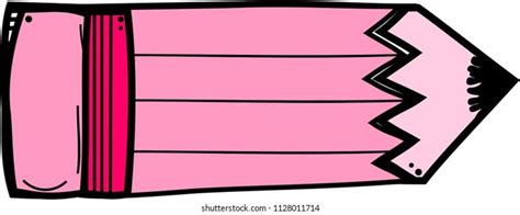 Pink Pencil Clip Art Stock Illustration 1128011714 Shutterstock