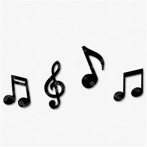 Music Notes SVG DXF PNG Cut Files