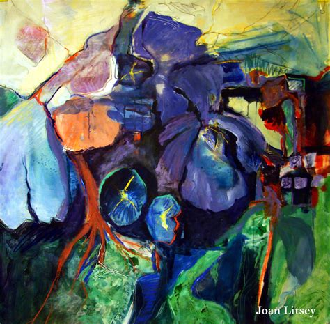 Joan Litsey Abstract Expressionism Flowers Ii