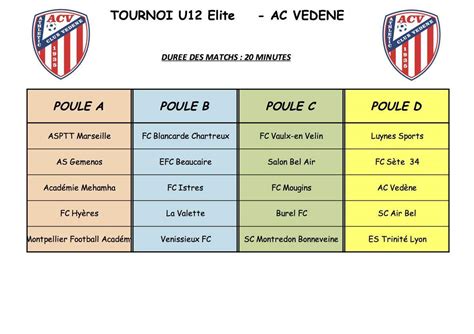 Actualité Tournoi U12 Ce Samedi 25 Mai Club Football Athletic Club