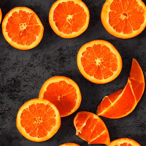 Sliced And Unsliced Oranges On A Light Background · Creative Fabrica