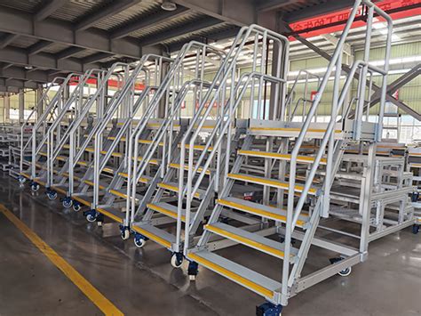 Mobile Platform Ladders Aluminum Work Platform