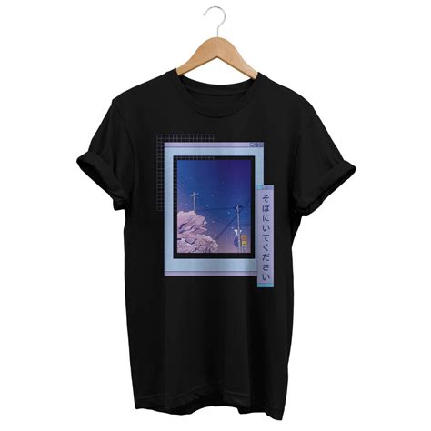 Lofi Aesthetic Shirt Synthwave Clothing Japanese Vaporwave Etsy