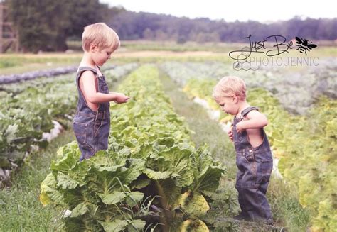 Cute Little Brothers In Overalls Playing In The Crops Thats Some