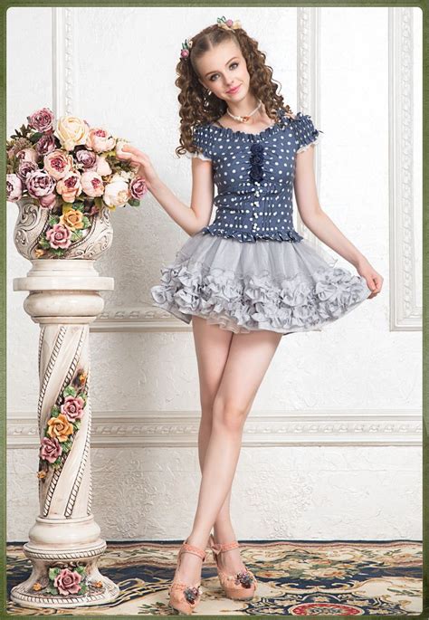 Blue Lolita Mini Cute Girl Dresses Girly Dresses Preteen Girls Fashion