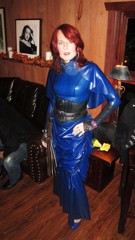 Blue Victorian Dress Latex Wear Latex Dress Bdsm Heavy Rubber Old Mature Tv Girls Latex
