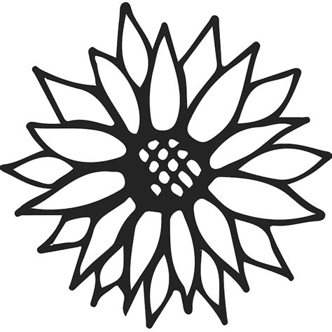 Simple Sunflower Drawing Free Download On Clipartmag