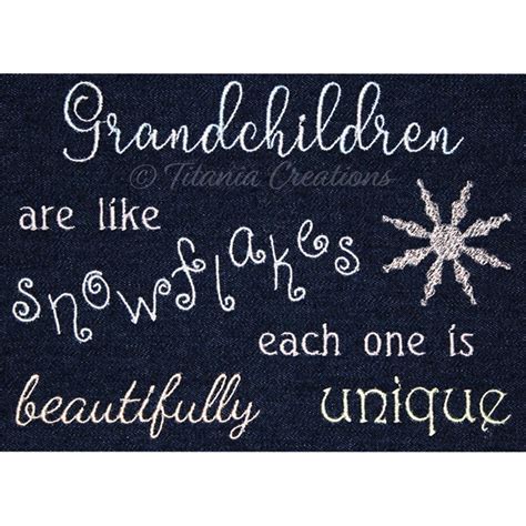 Grandchildren Are Like Snowflakes 5x7 Titania Creations