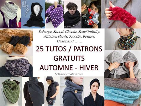 25 patrons couture Écharpe ou snood ou chÈche bettinael passion couture made in france