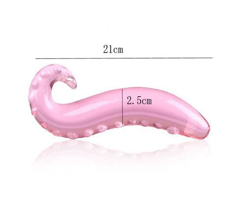 2125cm Crystal Cucumber Shaped Pyrex Glass Dildo Fake Penis Anal Butt