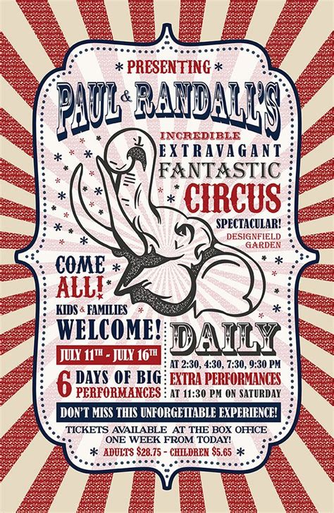 Vintage Circus Poster Design Cirque Vintage Vintage Carnival Retro