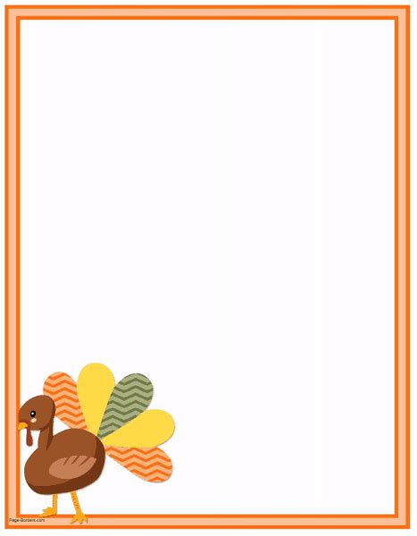 Free Thanksgiving borders | Thanksgiving templates, Free thanksgiving, Preschool crafts fall
