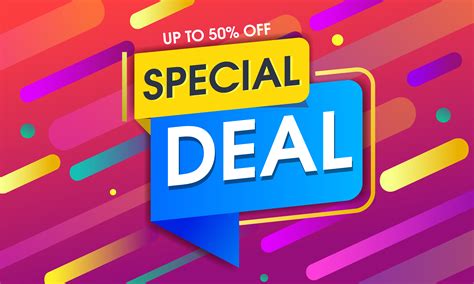Special Deal Design With Abstract Colorful Geometric Background