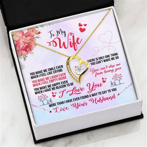 Do you care to make her smile? You Make Me Smile My Wife - Valentine's Day Necklace with ...