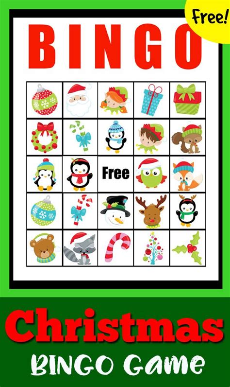 Free Printable Christmas Bingo Game For Kids Of All Ages To Play The