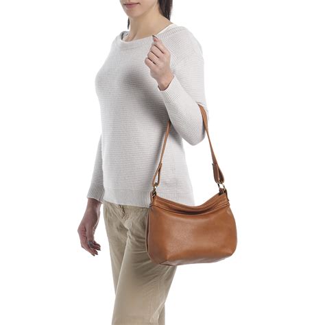 Small Tan Leather Hobo Bag Slouchy Shoulder Purse Laroll Bags