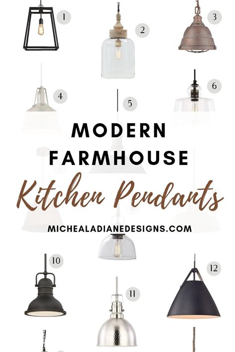 Modern Farmhouse Kitchen Pendants Micheala Diane Designs