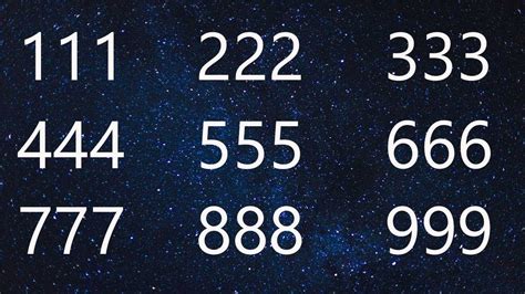 Numerology Repeating Numbers 111 222 333 444 555 666 777 888 999