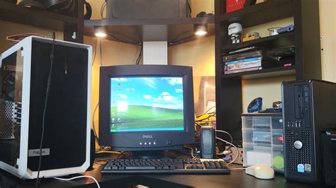 Got My First Crt Monitor Paired With An Old Compaq And A Dell
