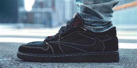 Travis Scott X Air Jordan 1 Low Og Sp Black Phantom On Foot Look