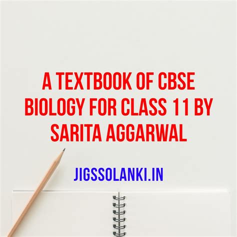 A Textbook Of Cbse Biology For Class 11 By Sarita Aggarwal Jigssolanki