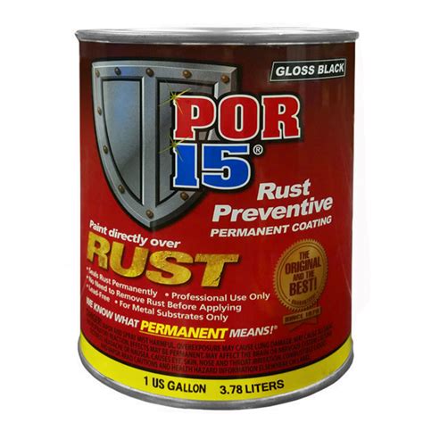 Por 15 45401 Rust Preventive Paint Semi Gloss Black Gallon R And E
