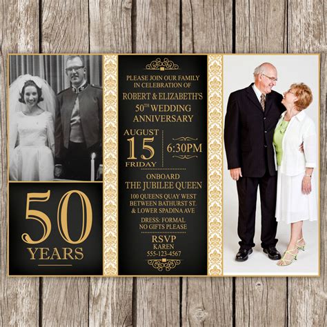 50th Anniversary Invitation Golden Anniversary Diy Printable By