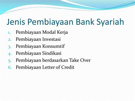 Ppt Jenis Jenis Pembiayaan Bank Syariah Powerpoint Presentation Free