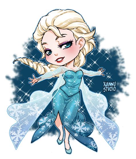 Fanart Chibi Elsa Frozen By Xiannustudio On Deviantart