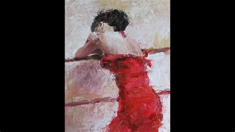 My First Oil Painting Attempt A Woman In Red Dress Youtube