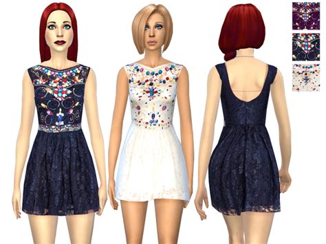 Embellished Lace Prom Dress By Weeky At Tsr Sims 4 Updates