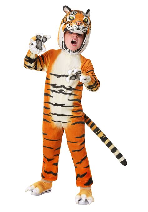 Disfraz de tigre realista para niños pequeños Multicolor