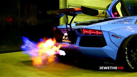 Modified Aventador Lp720 4 W Armytrix Exhaust Shooting Massive Flames