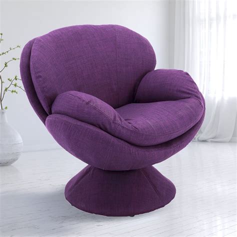 Swivel Scoop Comfy Chair Purple