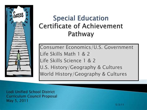 Malaysian skills certificate to be repackaged. PPT - Special Education Certificate of Achievement Pathway ...